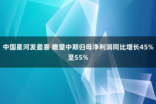中国星河发盈喜 瞻望中期归母净利润同比增长45%至55%