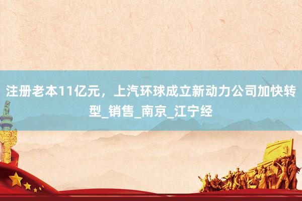 注册老本11亿元，上汽环球成立新动力公司加快转型_销售_南京_江宁经