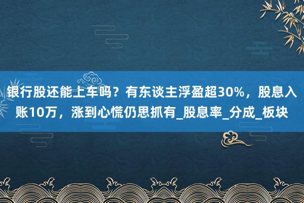 银行股还能上车吗？有东谈主浮盈超30%，股息入账10万，涨到心慌仍思抓有_股息率_分成_板块