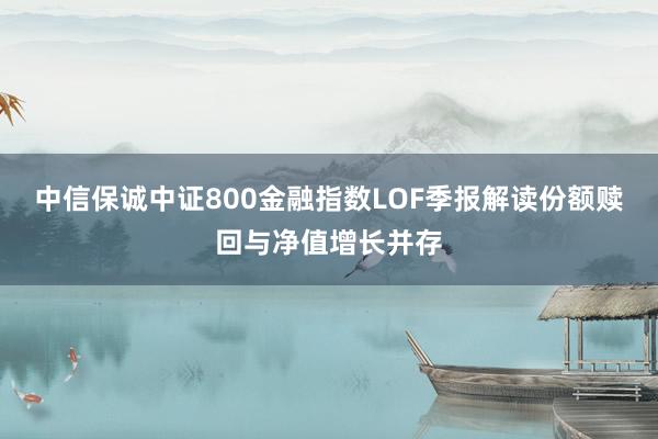 中信保诚中证800金融指数LOF季报解读份额赎回与净值增长并存