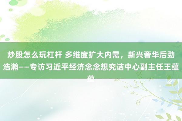 炒股怎么玩杠杆 多维度扩大内需，新兴奢华后劲浩瀚——专访习近平经济念念想究诘中心副主任王蕴